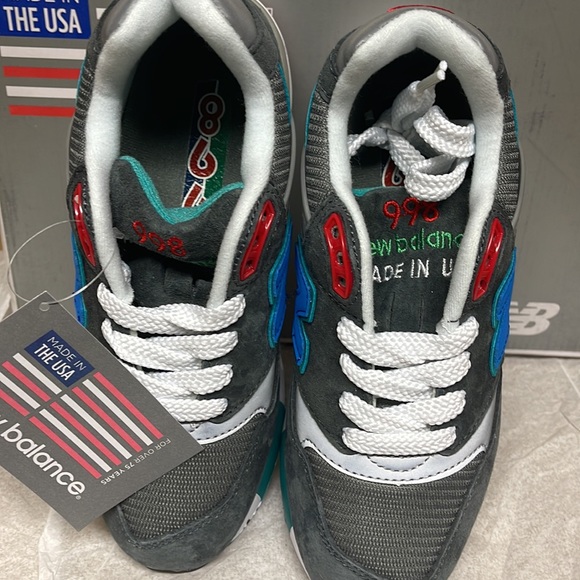 BNIB New Balance 998 Woman's Gray/Blue size 5.5 (4) - Picture 6 of 7